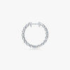 J'EVAR 14KT White Gold Lotus Petals ALTR Lab Grown Diamond Hoop Earrings Side View | 1.50 CT