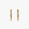 J'EVAR 14KT Yellow Gold Jevar Lotus Petals ALTR Lab Grown Diamond Hoop Earrings Front View | 1.50 CT