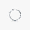 J'EVAR 14KT White Gold Lotus Petals ALTR Lab Grown Diamond Hoop Earrings Side View | 2.00 CT