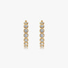 J'EVAR 14KT Yellow Gold Jevar Lotus Petals ALTR Lab Grown Diamond Hoop Earrings Front View | 2.00 CT