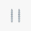 J'EVAR 14KT White Gold Lotus Petals ALTR Lab Grown Diamond Hoop Earrings Front View | 3.00 CT