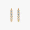 J'EVAR 14KT Yellow Gold Jevar Lotus Petals ALTR Lab Grown Diamond Hoop Earrings Front View | 3.00 CT