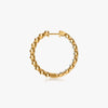 J'EVAR 14KT Yellow Gold Jevar Lotus Petals ALTR Lab Grown Diamond Hoop Earrings Side View | 3.00 CT