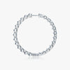 J'EVAR 14KT White Gold Lotus Petals ALTR Lab Grown Diamond Hoop Earrings Side View | 5.00 CT