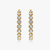 J'EVAR 14KT Yellow Gold Jevar Lotus Petals ALTR Lab Grown Diamond Hoop Earrings Front View | 5.00 CT