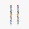 J'EVAR 18KT Yellow Gold Lotus Petals ALTR Lab Grown Diamond Hoop Earrings Front View | 7.00 CT