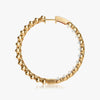 J'EVAR 18KT Yellow Gold Lotus Petals ALTR Lab Grown Diamond Hoop Earrings Side View | 7.00 CT