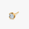 J'EVAR 14KT Yellow Gold Lotus Petals ALTR Lab Grown Diamond Earrings Perspective View | 1.50 CT
