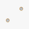 J'EVAR 14KT Yellow Gold Lotus Petals ALTR Lab Grown Diamond Earrings Front View | 0.20 CT