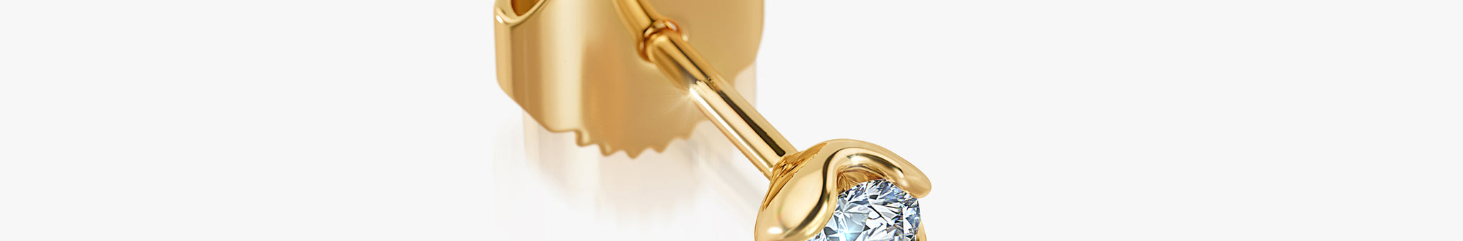J'EVAR 14KT Yellow Gold Lotus Petals ALTR Lab Grown Diamond Earrings Lock View