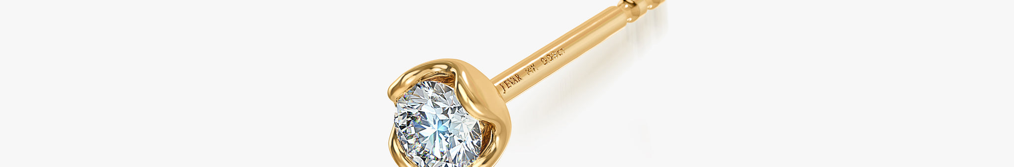 J'EVAR 14KT Yellow Gold Lotus Petals ALTR Lab Grown Diamond Earrings Perspective View