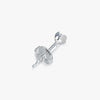 J'EVAR 14KT White Gold Lotus Petals ALTR Lab Grown Diamond Earrings Back View | 0.30 CT