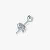 J'EVAR 14KT White Gold Lotus Petals ALTR Lab Grown Diamond Earrings Back View | 0.50 CT