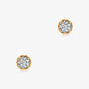 J'EVAR 14KT Yellow Gold Lotus Petals ALTR Lab Grown Diamond Earrings Front View | 0.50 CT