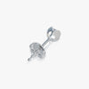 J'EVAR 14KT White Gold Lotus Petals ALTR Lab Grown Diamond Earrings Back View | 0.70 CT