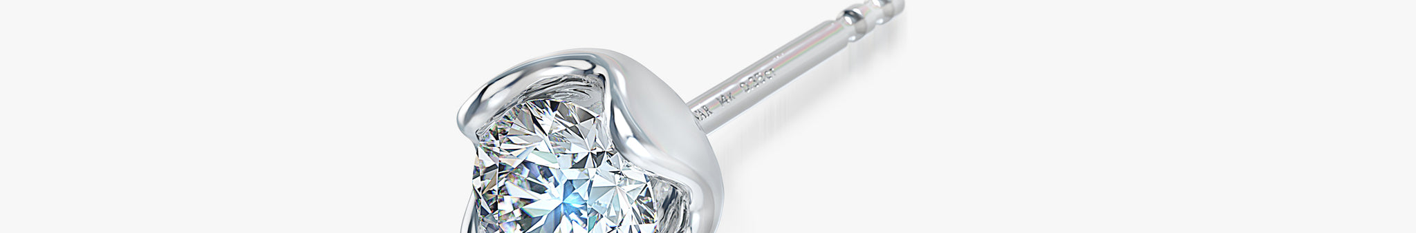 J'EVAR 14KT White Gold Lotus Petals ALTR Lab Grown Diamond Earrings Perspective View