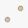 J'EVAR 14KT Yellow Gold Lotus Petals ALTR Lab Grown Diamond Earrings Front View | 0.70 CT