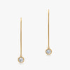 J'EVAR 14KT Yellow Gold Dangle ALTR Lab Grown Diamond Earrings Front View | 1.00 CT