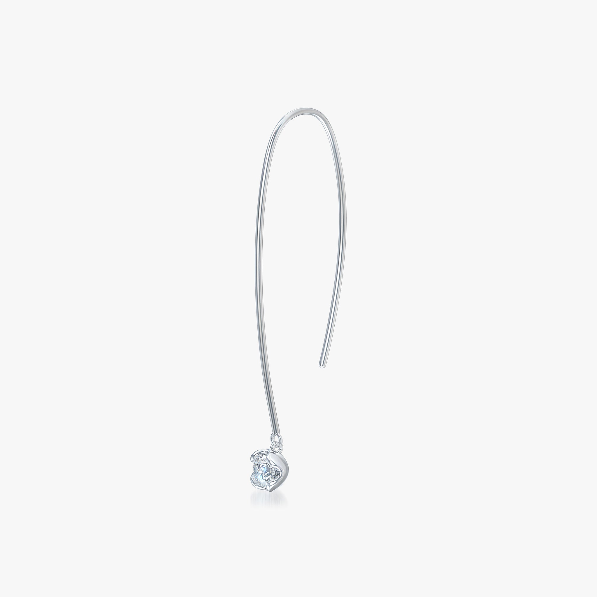 14kt White Gold Dangle Diamond Earrings - J'EVAR 0.50 ct