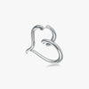 J'EVAR 18KT White Gold Pave Heart ALTR Lab Grown Diamond Earrings Back View | 7.70 CT
