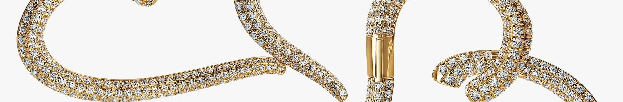 J'EVAR 18KT Yellow Gold Pave Heart ALTR Lab Grown Diamond Earrings Front View