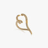 J'EVAR 18KT Yellow Gold Pave Heart ALTR Lab Grown Diamond Earrings Perspective View | 7.70 CT