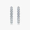 J'EVAR 14 KT White Gold ALTR Lab Grown Diamond Hoop Earrings Front View | 1.00 CT