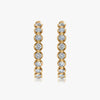 J'EVAR 14 KT Yellow Gold ALTR Lab Grown Diamond Hoop Earrings Front View | 1.00 CT