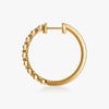 J'EVAR 14 KT Yellow Gold ALTR Lab Grown Diamond Hoop Earrings Side View | 1.00 CT