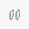 J'EVAR 14 KT White Gold ALTR Lab Grown Diamond Hoop Earrings Perspective View | 0.50 CT
