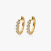 J'EVAR 14 KT Yellow Gold ALTR Lab Grown Diamond Hoop Earrings Perspective View | 0.50 CT