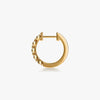 J'EVAR 14 KT Yellow Gold ALTR Lab Grown Diamond Hoop Earrings Side View | 0.50 CT