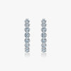 J'EVAR 14 KT White Gold ALTR Lab Grown Diamond Hoop Earrings Front View | 0.70 CT