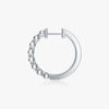 J'EVAR 14 KT White Gold ALTR Lab Grown Diamond Hoop Earrings Side View | 0.70 CT