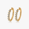 J'EVAR 14 KT Yellow Gold ALTR Lab Grown Diamond Hoop Earrings Perspective View | 0.70 CT