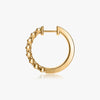 J'EVAR 14 KT Yellow Gold ALTR Lab Grown Diamond Hoop Earrings Side View | 0.70 CT
