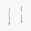 J'EVAR 14KT White Gold Paperclip Dangle ALTR Lab Grown Diamond Earrings Front View | 0.70 CT