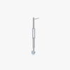 J'EVAR 14KT White Gold Paperclip Dangle ALTR Lab Grown Diamond Earrings Perspective View | 0.70 CT
