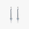 J'EVAR 14KT White Gold U-shaped Hoop ALTR Lab Grown Diamond Earrings Front View | 0.30 CT