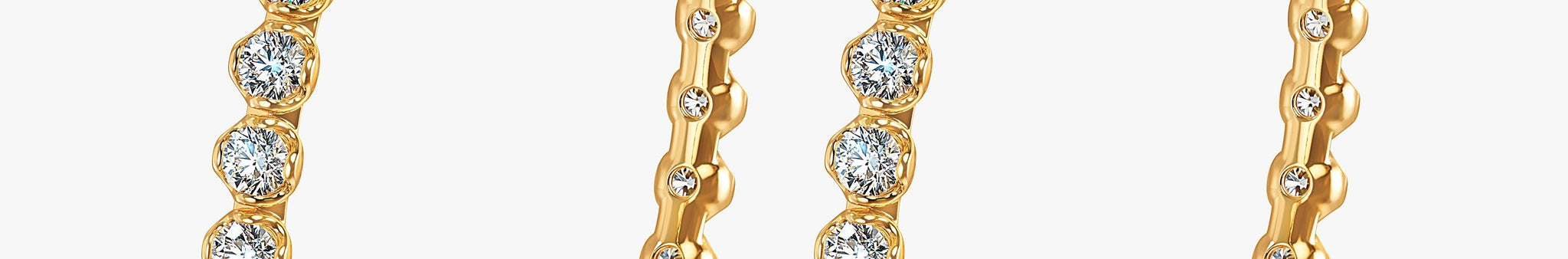J'EVAR 18KT White Gold Couture 40 CT ALTR Diamond Hoop Earrings Perspective View