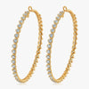 J'EVAR 18KT White Gold Couture 40 CT ALTR Diamond Hoop Earrings Perspective View | 40.00 CT