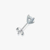 J'EVAR 14KT White Gold ALTR Lab Grown Diamond Stud Earrings Back View | Single / 1.00 CT
