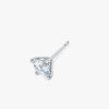 J'EVAR 14KT White Gold ALTR Lab Grown Diamond Stud Earrings Perspective View | Single / 1.00 CT