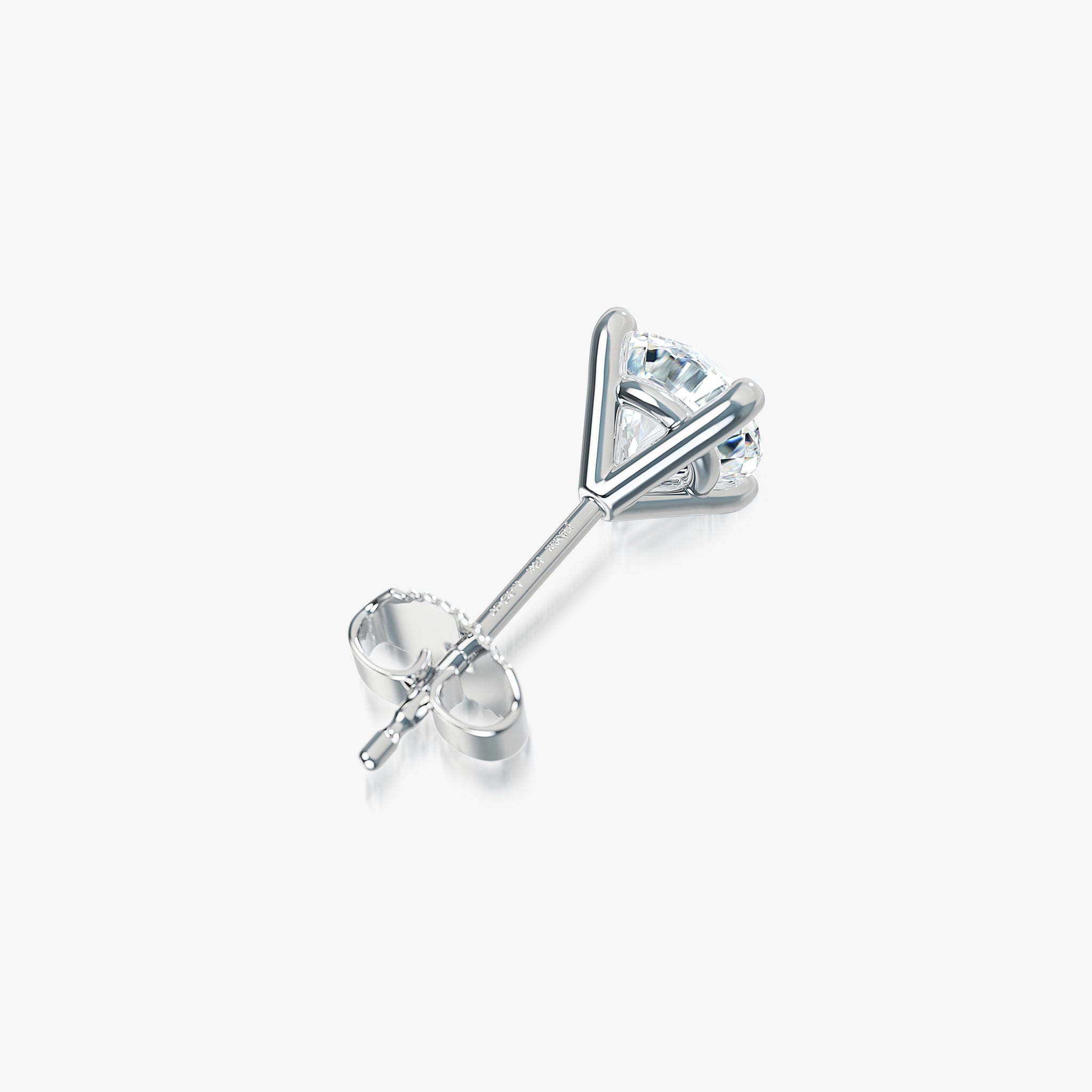 J'EVAR 14KT White Gold ALTR Lab Grown Diamond Stud Earrings Back View