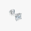 J'EVAR 14KT White Gold ALTR Lab Grown Diamond Stud Earrings Lock View | Single / 1.25 CT