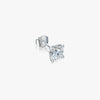 J'EVAR 14KT White Gold ALTR Lab Grown Diamond Stud Earrings Lock View | Single / 0.25 CT
