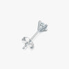 J'EVAR 14KT White Gold ALTR Lab Grown Diamond Stud Earrings Back View | Single / 0.50 CT
