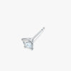 J'EVAR 14KT White Gold ALTR Lab Grown Diamond Stud Earrings Perspective View | Single / 0.75 CT