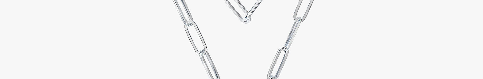 J'EVAR 14KT White Gold Two Row Paperclip Heart ALTR Lab Grown Diamond Necklace Front View