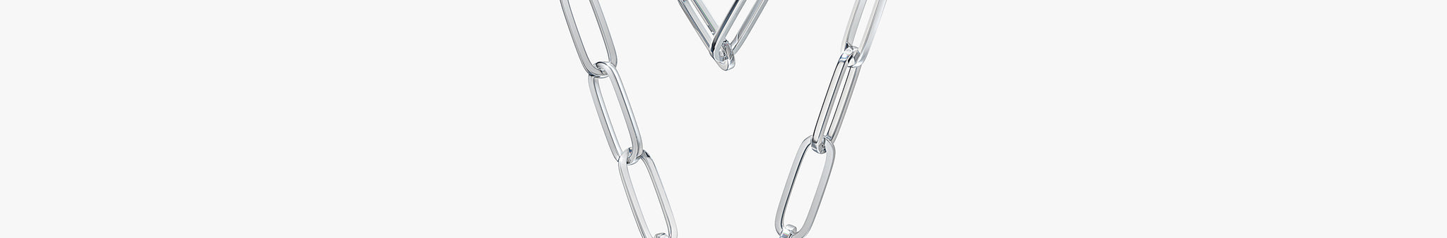 J'EVAR 14KT White Gold Two Row Paperclip Heart ALTR Lab Grown Diamond Necklace Perspective View